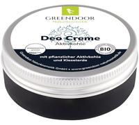 Greendoor Deo crème au charbon actif 50 ml, crème déodorante sans sels d'aluminium, végétalien, sans alcool, naturellement sans expériences sur les animaux, cosmétiques naturels à l'aloe vera, bio