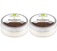 GREENDOOR Deo Creme For Men pack économique de 2, crème déodorante efficace sans aluminium pour hommes, parfum masculin, cosmétique naturelle végétalienne, anti-odeur aisselle, déodorant naturel bio