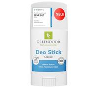 GREENDOOR Déodorant stick classique 52g sans aluminium, protection longue durée forte, déodorant parfum discret, tube plastique hygiénique avec mécanisme de rotation, unisexe homme femme deo vegan