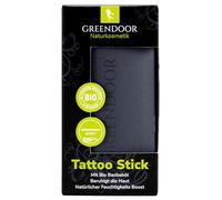 GREENDOOR Kit de soin de tatouage 34 g, système de recharge avec étui, végétalien, testé dermatologiquement, gaine en ABS indestructible, anthracite