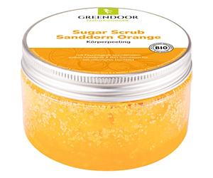 Greendoor Sucre Gommage Argousier Orange, Sucre Peeling sans Plastique, de la Manufacture Cosmétique naturelle