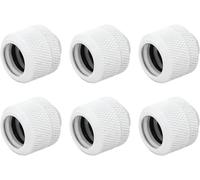 greenDracaena Dracaena.io Lot de 6 raccords à compression pour tube dur avec design haut pour système de refroidissement à eau pour ordinateur - Diamètre extérieur de 14 mm - Blanc