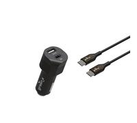 Greene KIT Chargeur Voiture 30W USB C ET A + Cable C vers C 1.3M