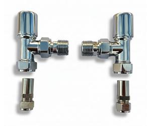 Greened House Milano Vanne de radiateur coudée chromée 10 mm