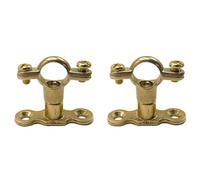 Greened House Munsen - Lot de 2 colliers de serrage 15 mm en laiton avec plaque arrière, fixation solide pour tuyaux et installations domestiques