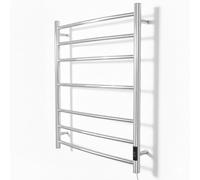 Greened House Porte-Serviettes Chauffant Électrique - Acier Inoxydable, Finition Poli Miroir, Série Siena, Montage Mural H800 x L600mm - Seche Serviette Electrique