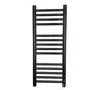 Greened House Sèche-Serviettes électrique Noir 300 mm x 720 cm (l x H) avec minuterie intégrée, Noir Mat, économe en énergie