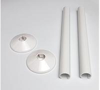 Greenedhouse SnapFit Lot de 2 cache-tuyaux de radiateur Blanc 200 mm de long 15 mm