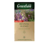 GREENFIELD REVIVAL BLEND | Thé noir | Thé noir aromatisé avec sauge et eucalyptus | 25 sachets