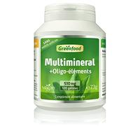 Greenfood Multiminéraux,120 gélules - SANS additifs | Tous les minéraux essentiels et oligo-éléments, complexe minéral, apport quotidien, haute biodisponibilité, vegan