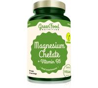 GreenFood Nutrition Magnesium Chelate + Vitamin B6 capsules pour soutenir la mémoire et favoriser la concentration 90 cps