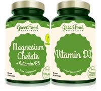 GreenFood Nutrition Magnesium Chelate with Vitamin B6 + Vitamin D3 ensemble pour soutenir le système immunitaire
