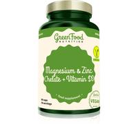 GreenFood Nutrition Magnesium & Zinc Chelate + Vitamin D3 capsules pour renforcer le système immunitaire, retrouver une belle chevelure, une belle peau et des dents en bonne santé 90 cps
