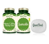 GreenFood Nutrition Quercetin + Vitamin C 500 mg ensemble pour soutenir le système immunitaire
