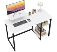 GreenForest Ordinateur de Bureau à Domicile avec Support d'affichage et Support de Rangement à Gauche ou à oite 100 cm Modern Wr4