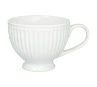 Greengate Alice Tasse Tée en Céramique Blanche avec Anse 400 ml