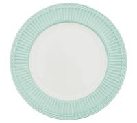 Greengate - Assiette à dîner - Alice - Céramique - Couleur : menthe fraîche - (Ø x H) : 26,5 x 2,5 cm