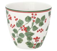 Greengate Latte Cup SCARLETT Blanc avec FLEURS Rouge Vert Tasse à café 300 ml