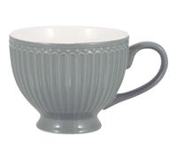 Greengate Tasse à thé ALICE STONE GREY Gris Céramique Tasse à thé avec anse 400 ml