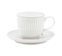 Greengate Tasse avec Soucoupe Alice Blanc Café Tous les Jours Vaisselle 300 ML