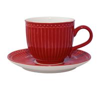Greengate Tasse avec Soucoupe Alice Rouge Café Tous les Jours Vaisselle 300 ML