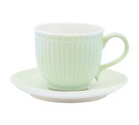 Greengate Tasse avec Soucoupe Alice Vert Tasse Café Tous les Jours Pale Vert