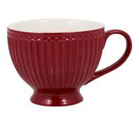 Greengate Tasse de Thé Alice Claret Red Rouge Céramique à Thé Henkel 400 ML