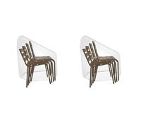 Greengeers 93814 Housse Protection de 6 Chaises Polyéthylène Blanc 2 x 28 x 40 cm (Lot de 2)