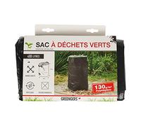 Greengers - Sacs à déchets de jardin, Jardin - Sac à déchets verts/gazon XXL 400L, Sac à déchets de jardin XXL 400L, Sac jardinage déchets 400L - 1 Sac - 2 Poignées, Sac autostable - ø103 x H124cm