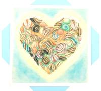 GREENHANDSHAKE Carte de vœux Heart of the Sea, pour anniversaire, Saint-Valentin, fête des mères, anniversaire de mariage, remerciement, rétablissement, 15,2 x 15,2 cm