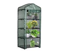 Greenhouse Cover Outdoor Grow Tent Grow Bag Grow House PVC Cover Plastic Garden Green House Gardening Windows (no Iron Shelf)(4 Tier)