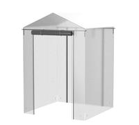 Greenhouse Cover Outdoor Grow Tent Grow Bag Grow House PVC Cover Plastic Garden Green House Gardening Windows (no Iron Shelf)(White)