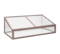 Greenhouse Gray 43.3"x23"x15.4" Fir Wood garden planter grow house vidaXL