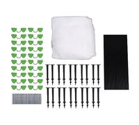 Greenhouse Kit tunnel de croissance de pneus, en fibre de verre, barres de soutien et filet robuste, pour lits surélevés, couvertures de rangées, protection des plantes résistante aux intempéries