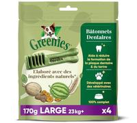 GREENIES Original Large - Friandises à Mâcher pour Grand Chien - 12 Sticks pour Une Bonne Hygiène Bucco-Dentaire - 6 Sachets de 170g
