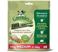 GREENIES Original Medium - Friandises à Mâcher pour Chien Moyen - 18 Sticks pour Une Bonne Hygiène Bucco-Dentaire - 170g