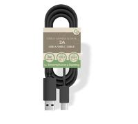 Green Joy Câble Charge et Data USB/Type-C - 5V / 2A - 3m - SANS EMBALLAGE - Noir
