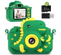 GREENKINDER Appareil Photo pour Enfants, écran de 2,0" avec Carte de 32 Go, Appareil Photo numérique HD 20 MP et 1080P Selfie pour Enfants, Cadeaux Dinosaures pour garçons et Filles de 3 à 12 Ans