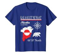 Greenland - Adventure is Out There - Drapeau Kalaallit Nunaat T-Shirt, Enfant, Bleu Royal, 4 Ans