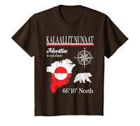 Greenland - Adventure is Out There - Drapeau Kalaallit Nunaat T-Shirt, Enfant, Marron, 3 Ans