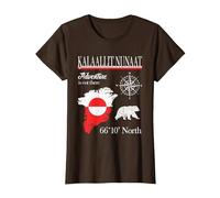Greenland - Adventure is Out There - Drapeau Kalaallit Nunaat T-Shirt, Femme, Marron, S