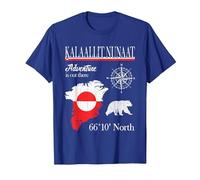 Greenland - Adventure is Out There - Drapeau Kalaallit Nunaat T-Shirt, Homme, Bleu Royal, M