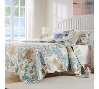 Greenland Home Barefoot Bungalow Atlantis Jade Parure de lit 5 pièces pour lit Double/Grand lit, Jade