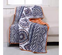 Greenland Home Fashions GL-1510JTHR Medina Plaid Safran 50 x 60 cm