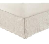 Greenland Home Fashions Paisley Quilted Cache-sommier, Toile, Ivoire, Entier