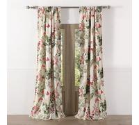 Greenland Home Lot de 2 Rideaux avec embrasses Motif Papillons 106,7 x 213,4 cm