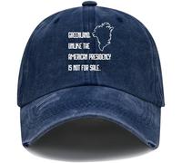 Greenland is Not for Sale Hat, Greenland Unlike The American Presidency is Not for Sale Casquette de baseball Casquette de camionneur, Bleu marine, 53