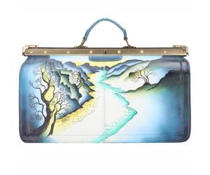 Greenland Nature Art+Craft Mallette de médecin Cuir véritable 48 cm multicolore