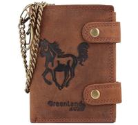 Greenland Nature Montenegro Porte-monnaie Protection RFID Cuir véritable 2 cm brun