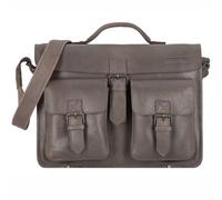 Greenland Nature Nature Attaché-case Cuir véritable 40 cm gris